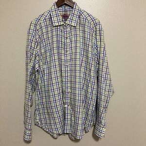 Robert Graham Men's Multicolor Button Up Plaid Size 2X Cotton #81913